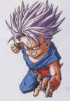 Chibi Trunks leaping up... I've scanned this! (Scanned)